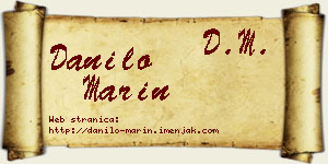 Danilo Marin vizit kartica